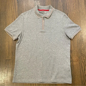 Ted Baker Men’s Textured Polo with Zip Neck